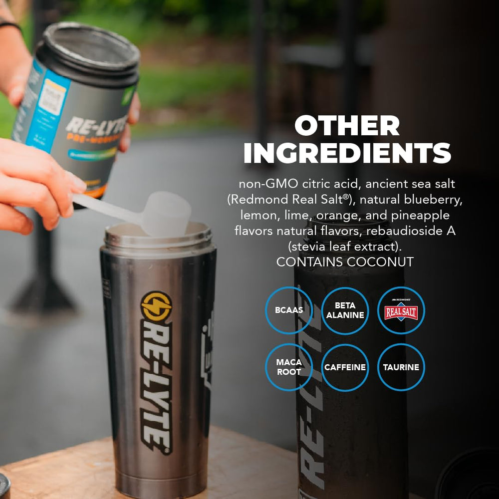Redmond Re-Lyte energizers label with ginseng and maca for energy