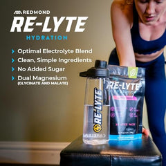 Close-up of Real Salt mineral blend label on Re-Lyte package.