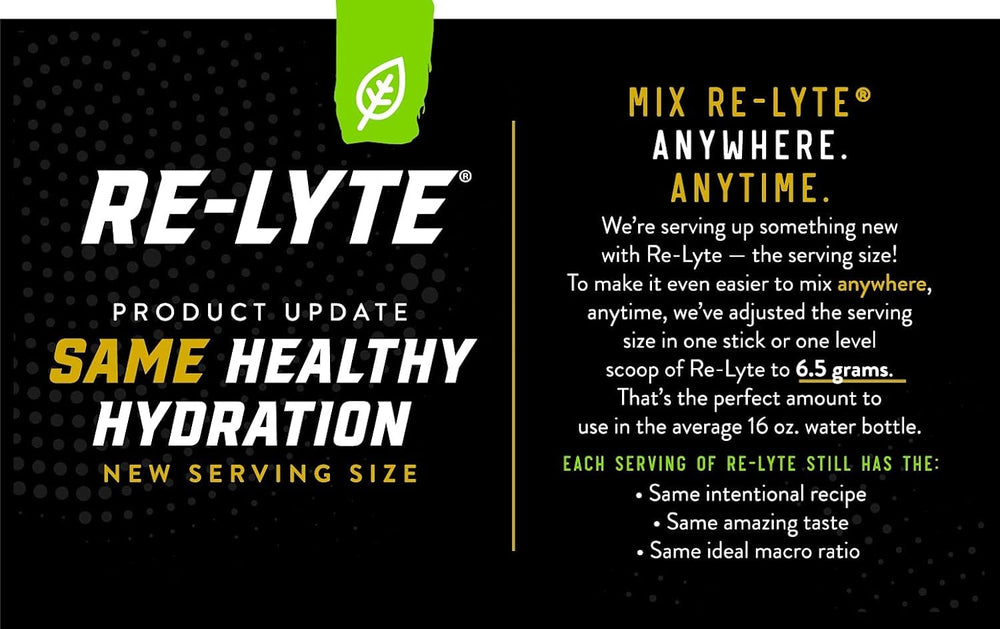 Travel kit with Re-Lyte sachets for journeys and workouts.