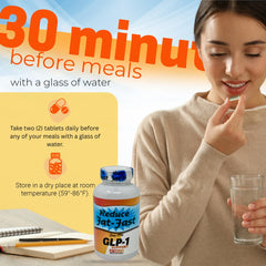 Close-up of Reduce Fat Fast probiotic capsules for gut health and appetite signaling.