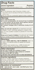 Refresh Plus eye drops packaging close-up, showcasing sterile single-use vials for easy daily use.