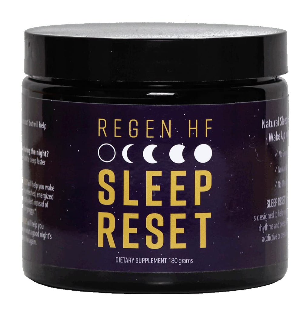 Regen HF Sleep Reset bottle front, signaling natural sleep support.