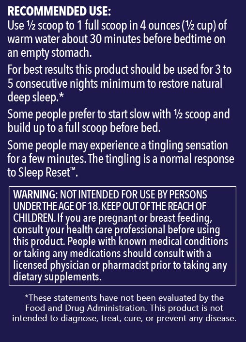 Regen HF Sleep Reset label detail, highlighting no melatonin and natural ingredients.