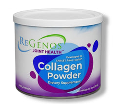 ReGenos Joint Health bottle being poured for convenient daily use.