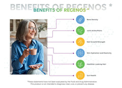 ReGenos Joint Health eco-friendly container signals sustainable packaging.