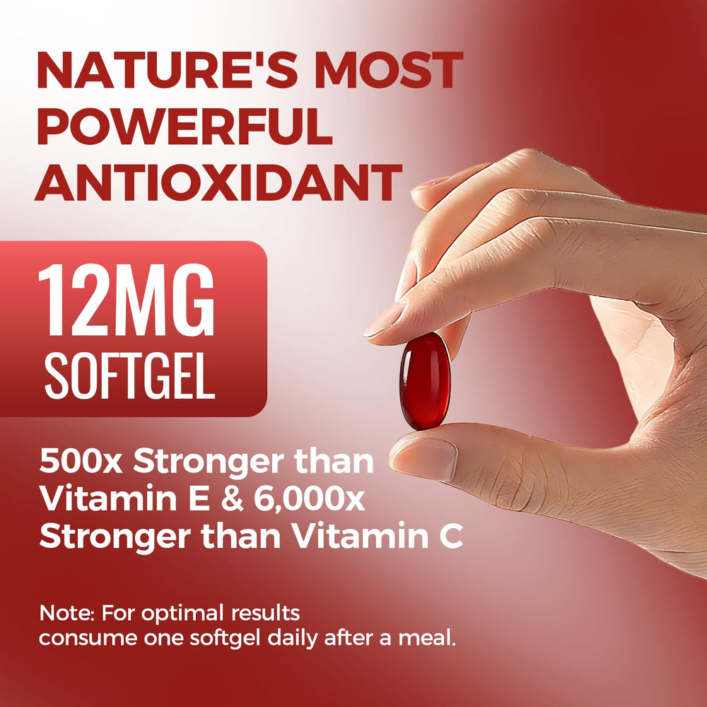 Regpem Rovina astaxanthin closeup highlights 12 mg potency