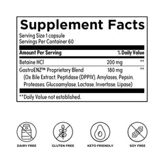 Reignite Wellness Protein First Enzymes label highlights enzyme blend and uses