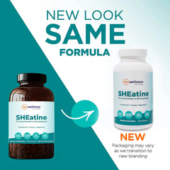 SHEatine label highlights Creatine HCl, taurine and magnesium glycinate