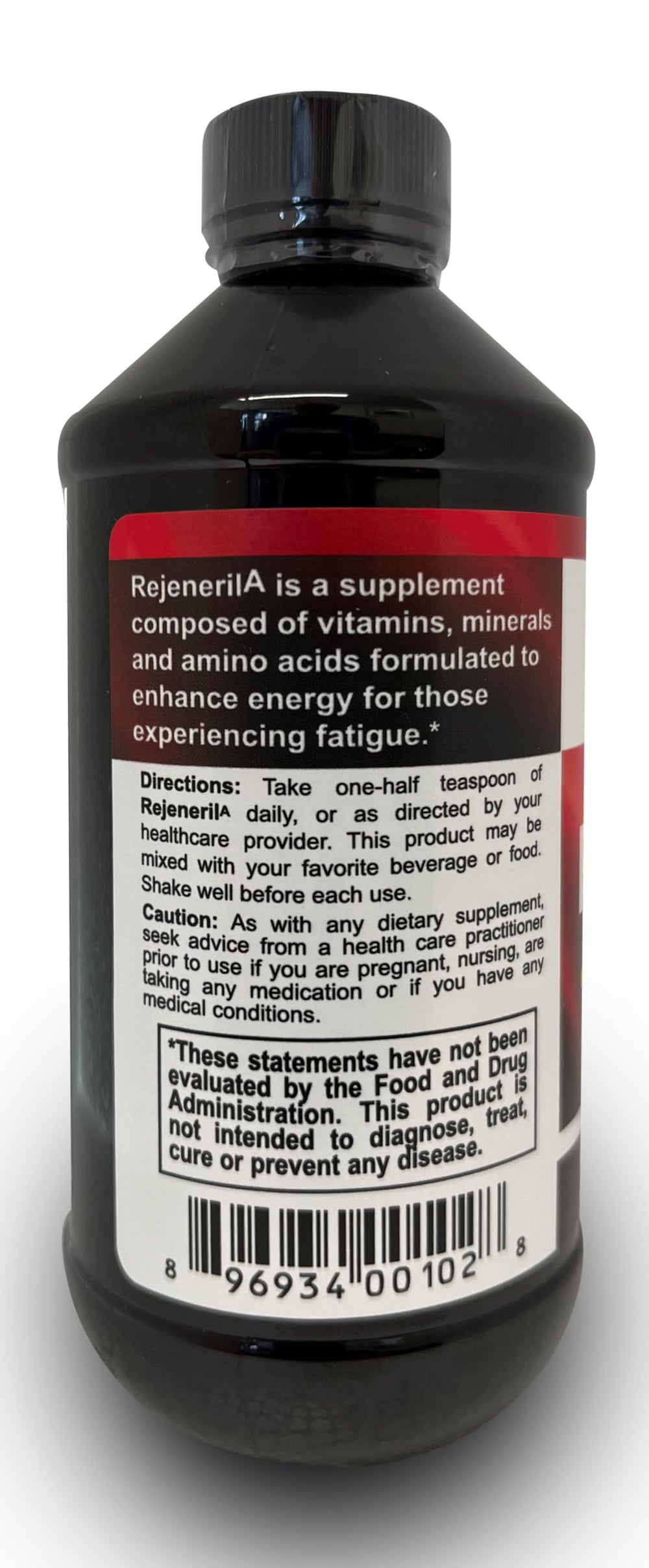 Rejeneril-A liquid form bottle easy daily energy boost without sugar.