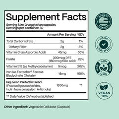 Rejuveen Previtalean scoop in bottle demonstrating convenient daily dosing.