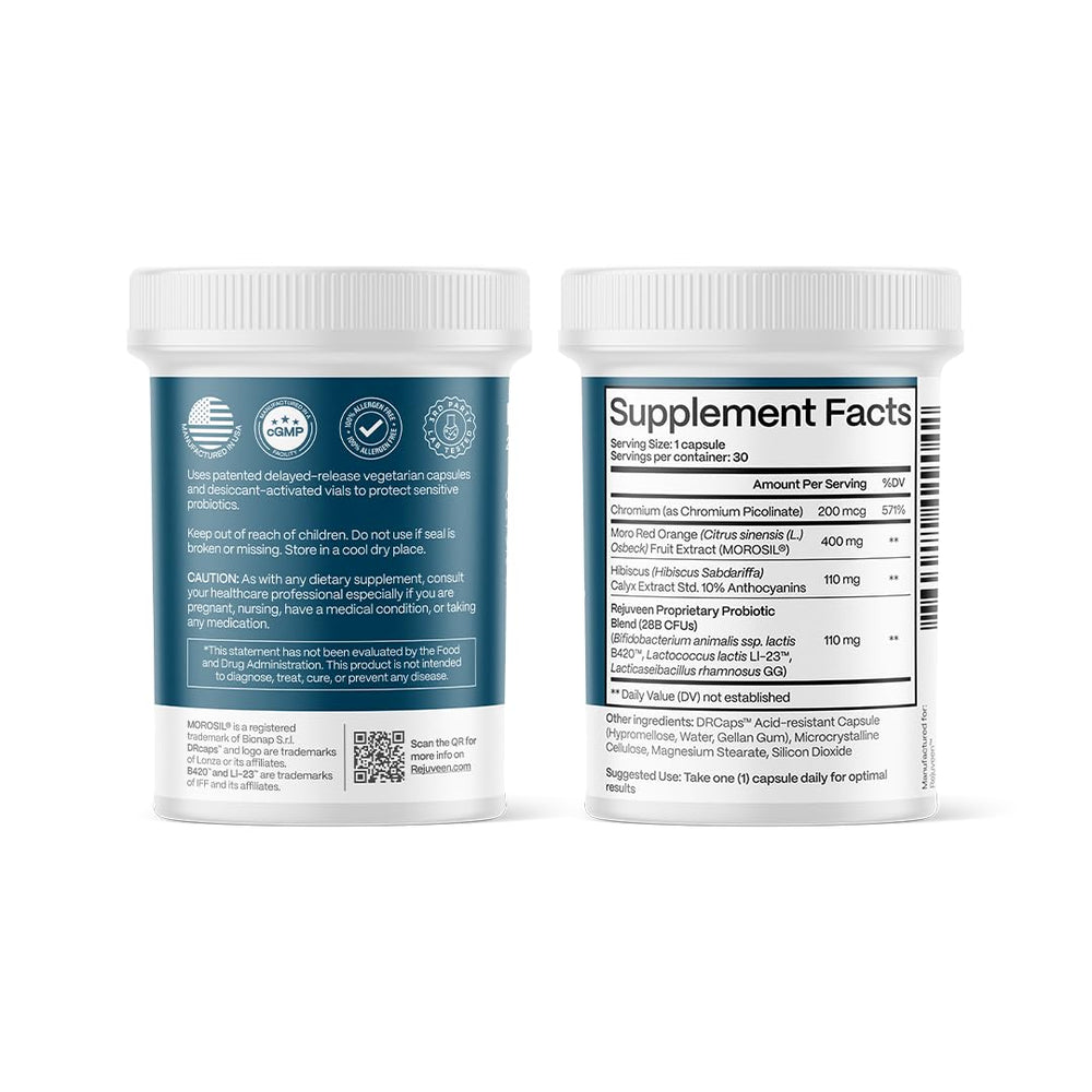 Rejuveen Provitalean vegetarian gluten-free badge reinforces clean, purpose-built formula.