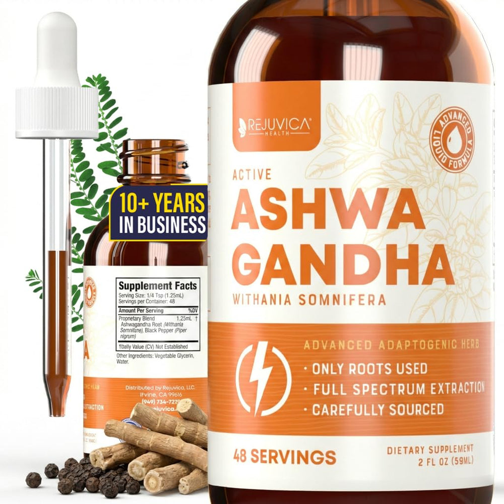 Rejuvica Health Active Ashwagandha premium packaging on display