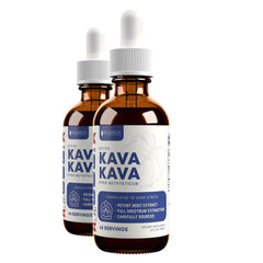 Rejuvica Health Active Kava Kava bottle with dropper, highlighting fast calm support.