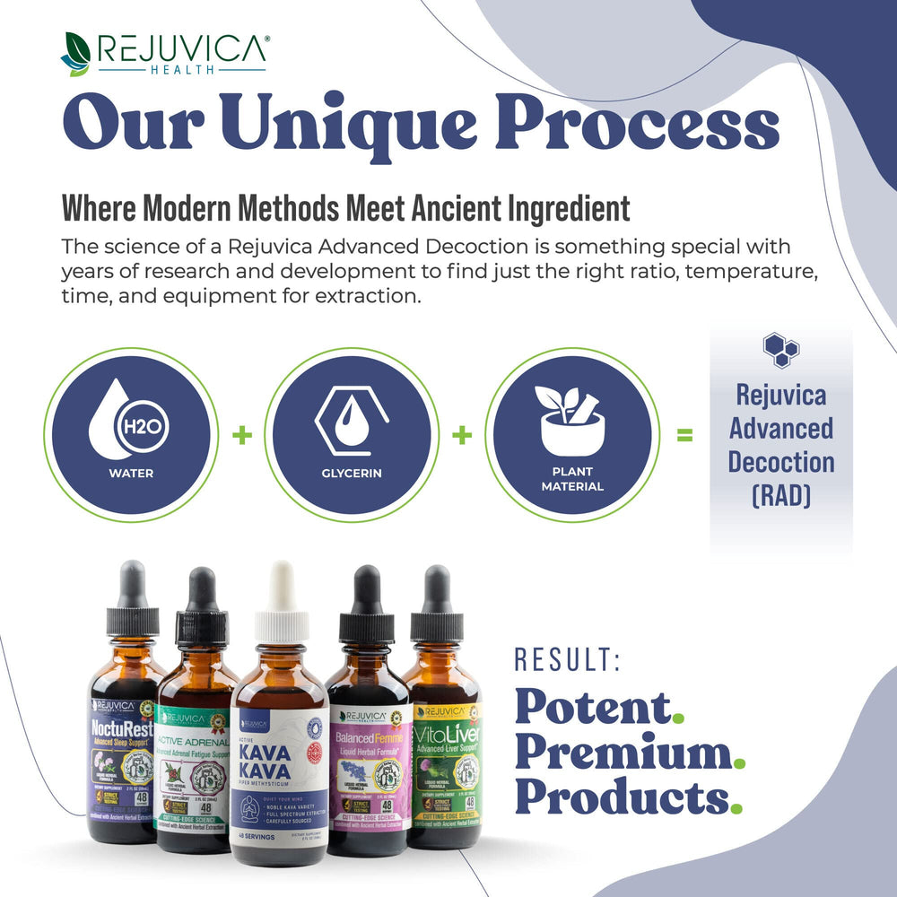 Rejuvica Health Alcohol-free extraction close-up, clean formula.