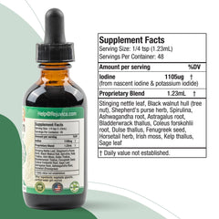 Natural sourcing emphasis: organic and wildcrafted herbs in Thyrobin.