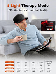 RELEXNOW hair growth cap back view highlighting lightweight comfort
