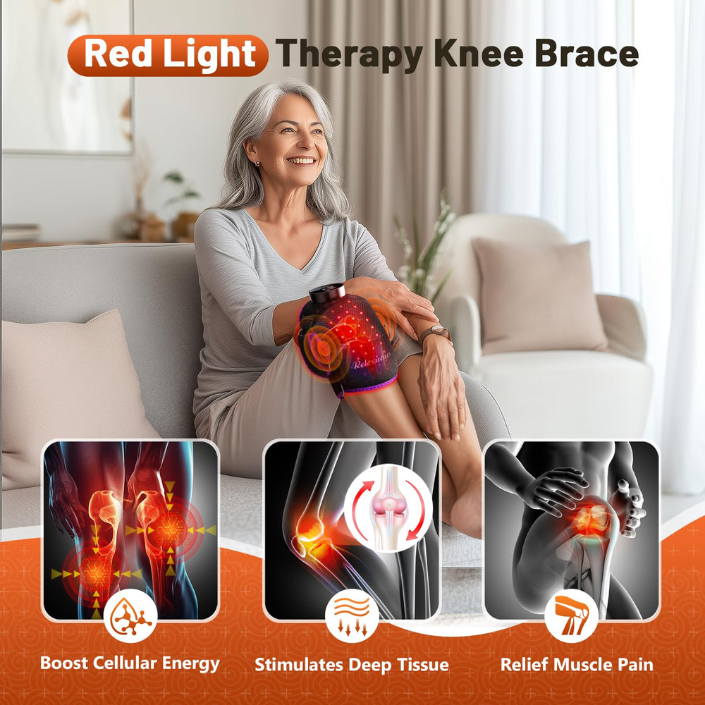 RELEXNOW portable knee massager in action for daily comfort.