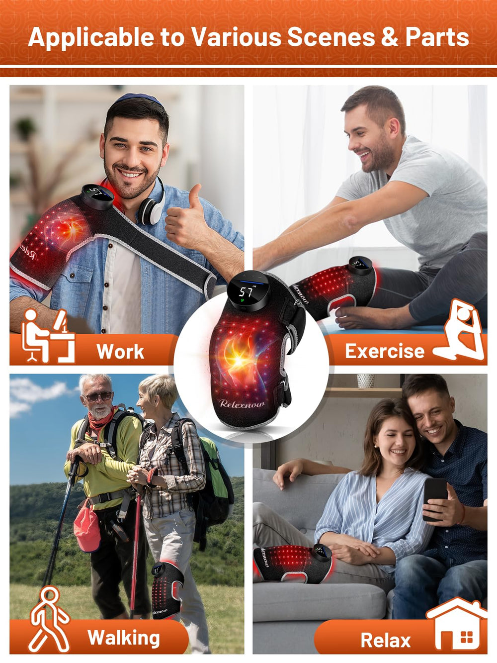 RELEXNOW multi purpose brace suitable for knees elbows and shoulders