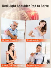 RELEXNOW shoulder wrap in use delivers soothing warmth and targeted light therapy