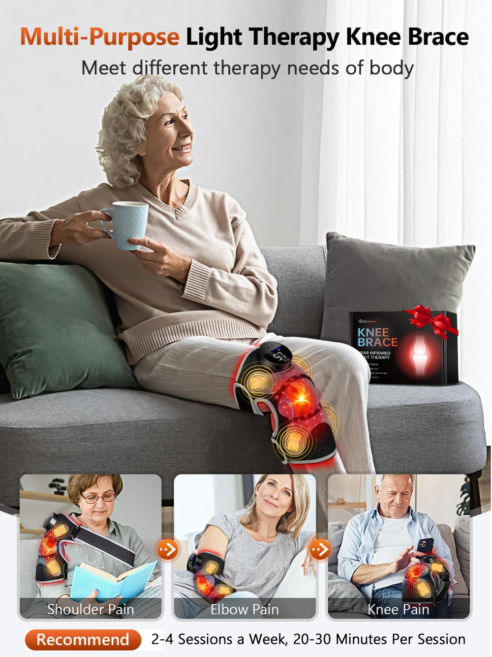 RELEXNOW wireless controller image illustrating cordless control during recovery