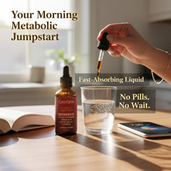 Relify Cavora dropper delivering precise cinnamon-berberine drops into water