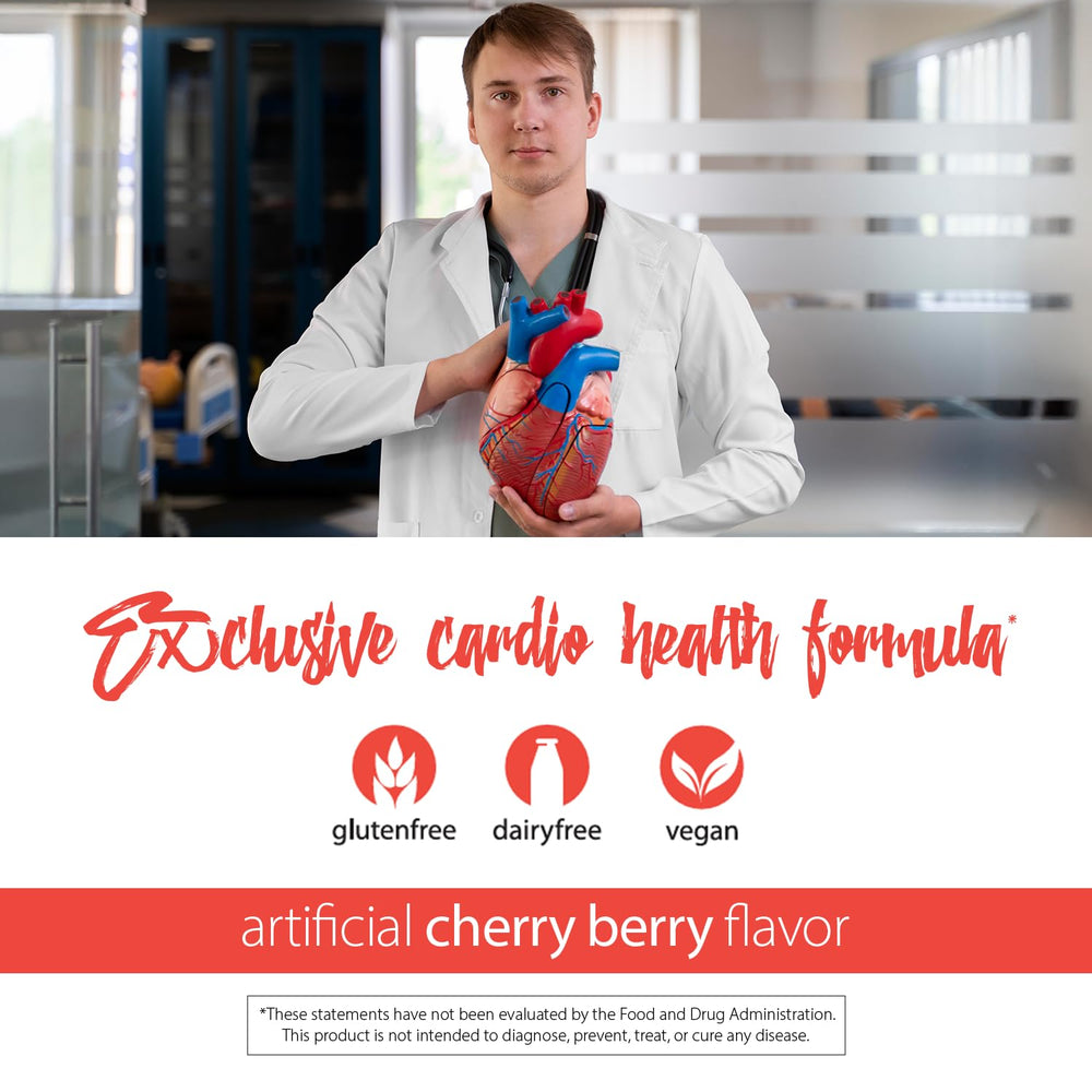 RELIV CardioSentials serving in a glass with berries.