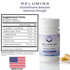 Relumins Advanced Glutathione Booster glow preview suggests radiant-looking skin