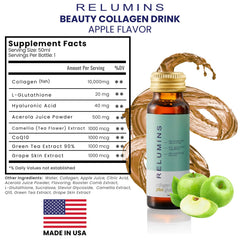 Relumins daily-beauty-routine-glass—enjoyable sip supporting hydration and antioxidants.