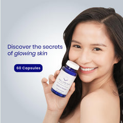 Relumins glutathione capsules pack front highlights 800 mg formula for brightening potential.