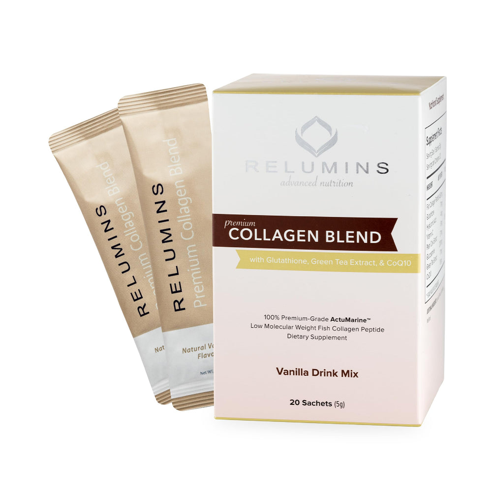 Relumins Marine Collagen sachets vanilla pack for daily skin support