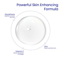 Relumins packaging close-up with ingredient list enhances transparency and trust.