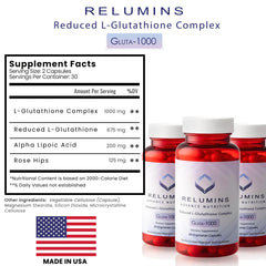 Relumins USA-made factory label underscoring quality production
