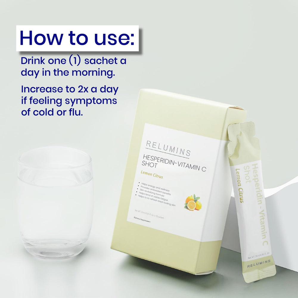 Relumins Vitamin C Shots daily routine supports radiant appearance and hydration.