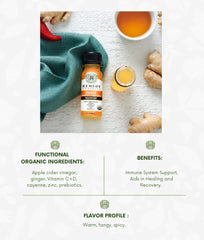 Remedy Organics Immunity Plus Shot poured into glass for a midday boost.