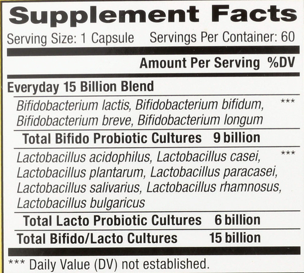 Renew Life probiotic with 12 strains emphasizes diverse gut microbiome