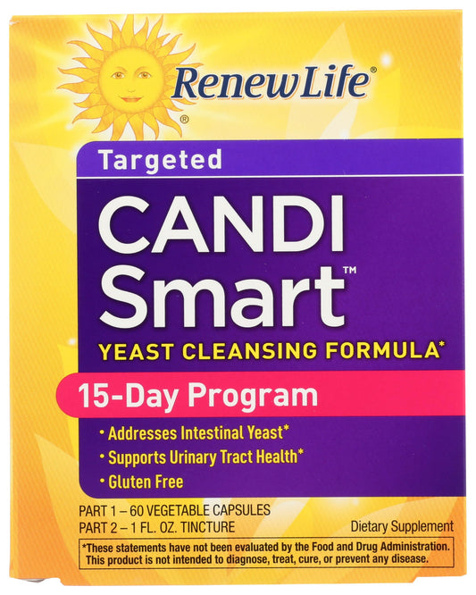 Renew Life CandiSmart bottle and tincture for yeast balance support