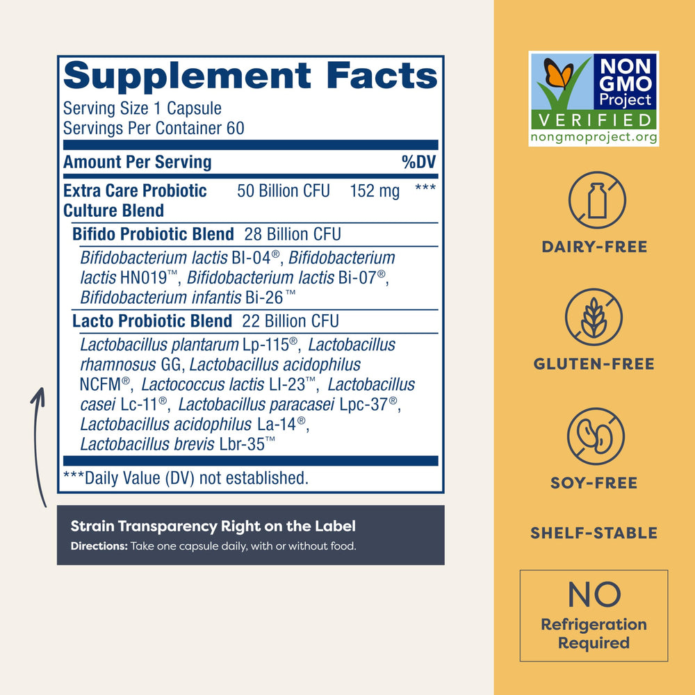 Renew Life probiotic capsules closeup highlighting delayed-release protection
