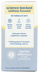 Renew Life Probiotic 30B UF bottle back with dosage guidance