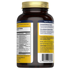Renew Life Ultimate Flora Women 26-strain probiotic promotes balanced microbiome.