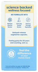 Renew Life Ultimate Flora label detail showing 50 billion CFU and extra-care design.