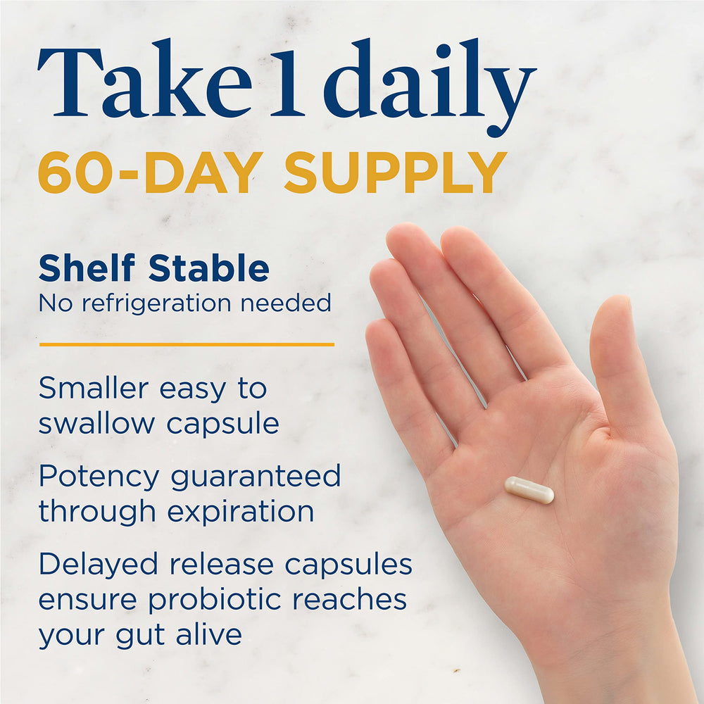 Graphic highlighting Renew Life's 25-billion-CFU probiotic potency.