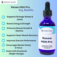 Renew HGH Pro label close-up confirms brand quality and safety