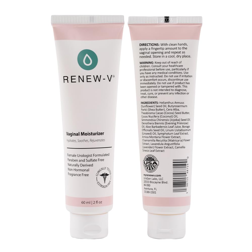 Renew-V lab certification logo conveys trusted, FDA-registered manufacturing and safety