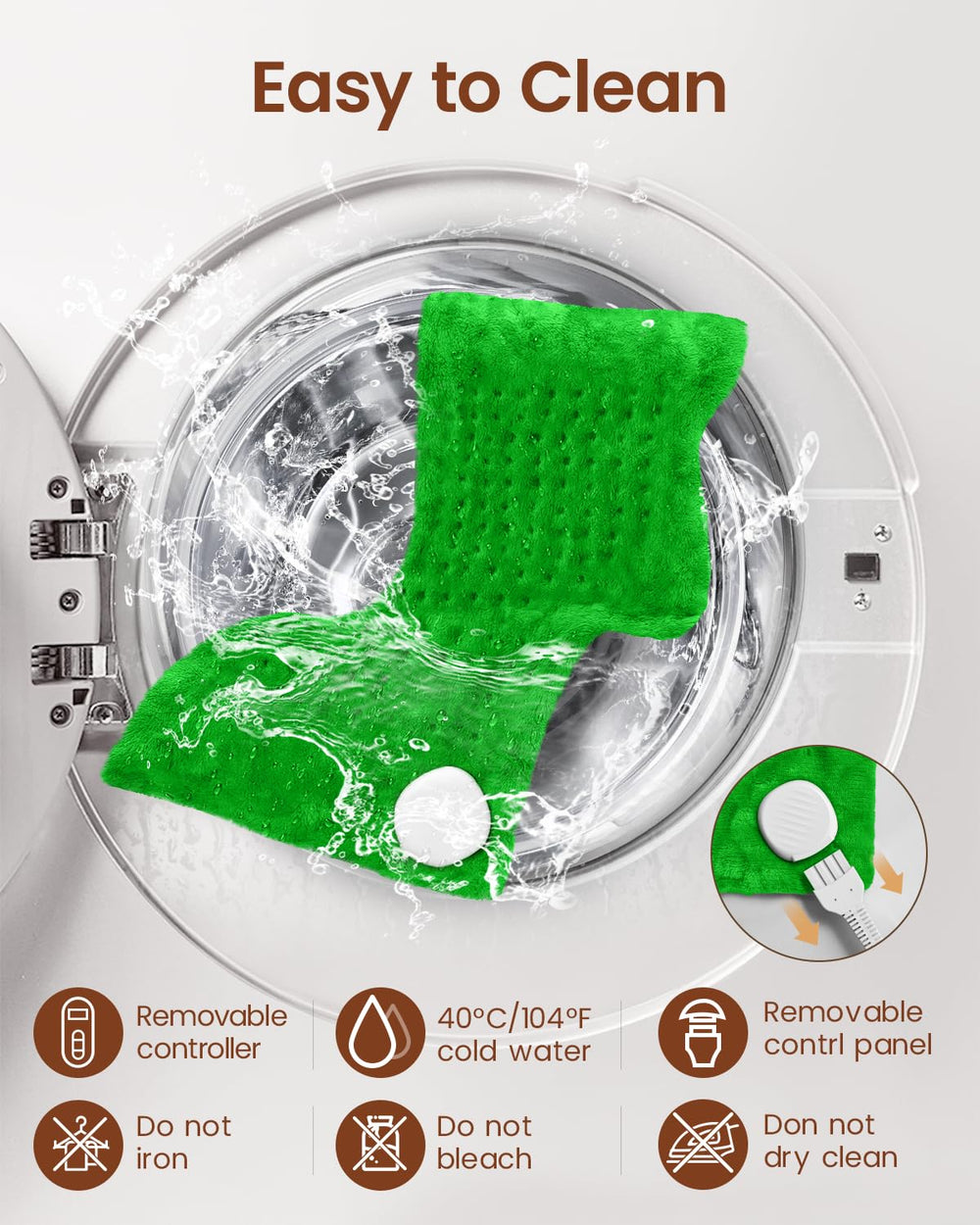 RENPHO heating pad ETL certified offers trusted safety and quality for home warmth.