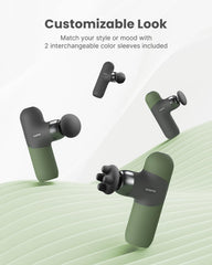 RENPHO Mini Thermal Massage Gun features a claw head for deeper reach into muscle tissue.