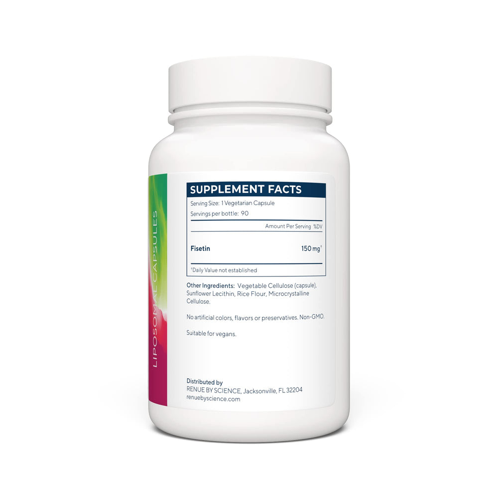 Renue By Science label and bottle emphasize allergen-free, GMP-certified quality.