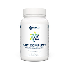 Renue By Science NAD+ Complete bottle with liposomal capsules for improved absorption and daily vitality