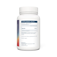 Renue By Science Quercetin capsules closeup showing 150 mg per serving