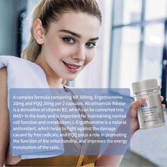 REOTT NR PQQ ingredient note on label highlighting cellular energy support