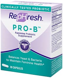Rephresh Pro-B capsules close-up showing smooth texture for daily wellness routine